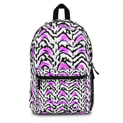 Purple & Black Zebra Print Backpack: Stand Out in Style