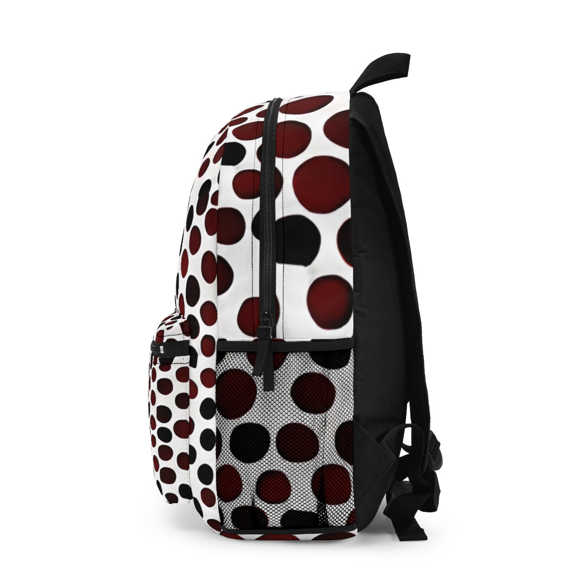 Stylish Red and Black Polka Dot Backpack for Any Occasion