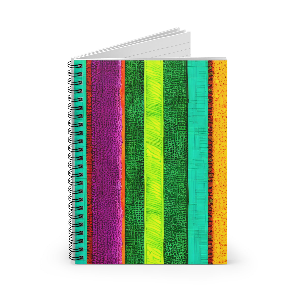 Vibrant Spiral Notebook: Colorful Stripes to Brighten Your Day!