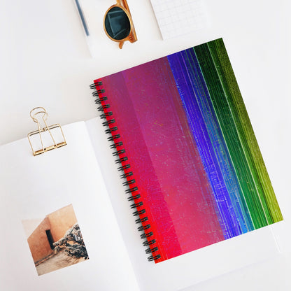Colorful Spiral Notebook with Lively Lines for Writing