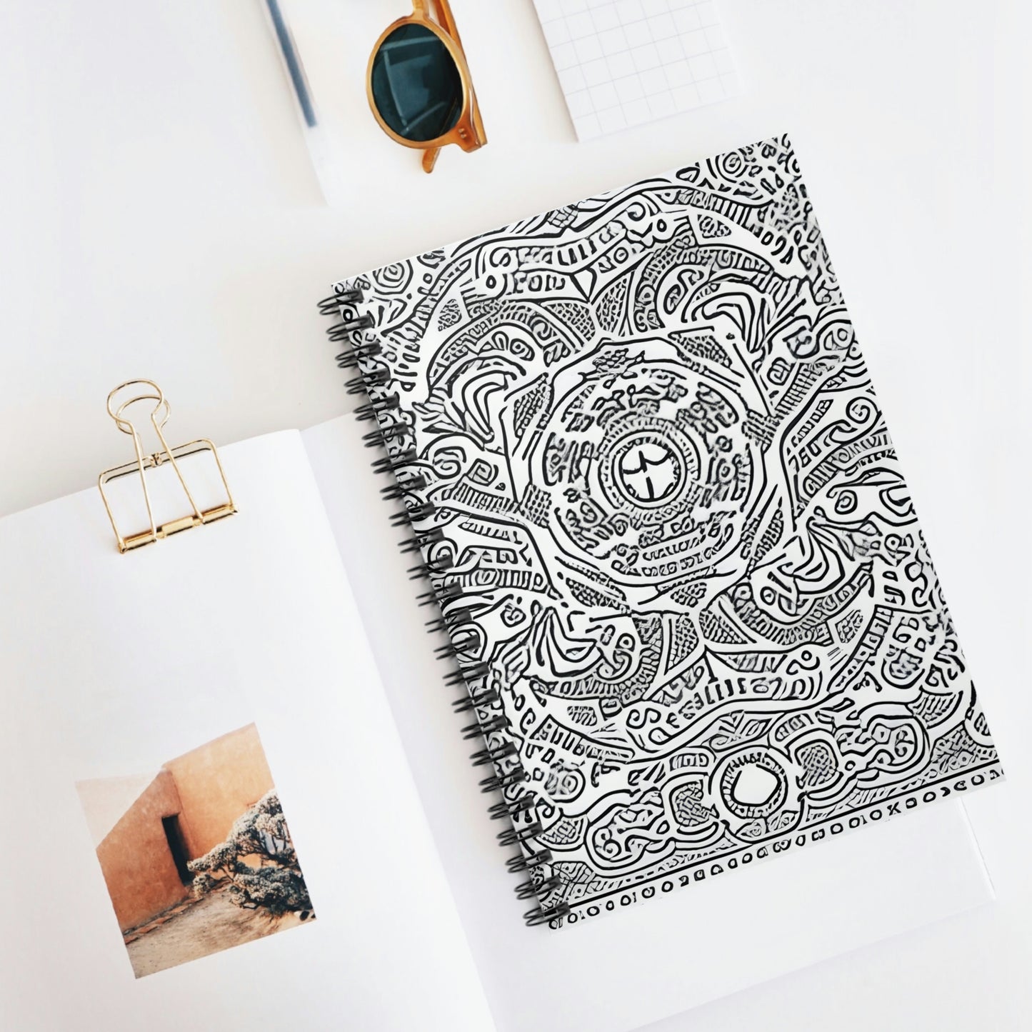 Monochrome Spiral Notebook - Perfect for All Your Notes!