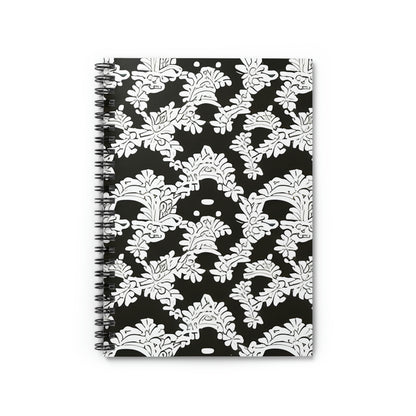 Spiral Notebook: Ornate Black and White Pattern Design