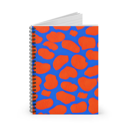 Vibrant Blue and Orange Pattern Spiral Notebook for Your Creative Needs