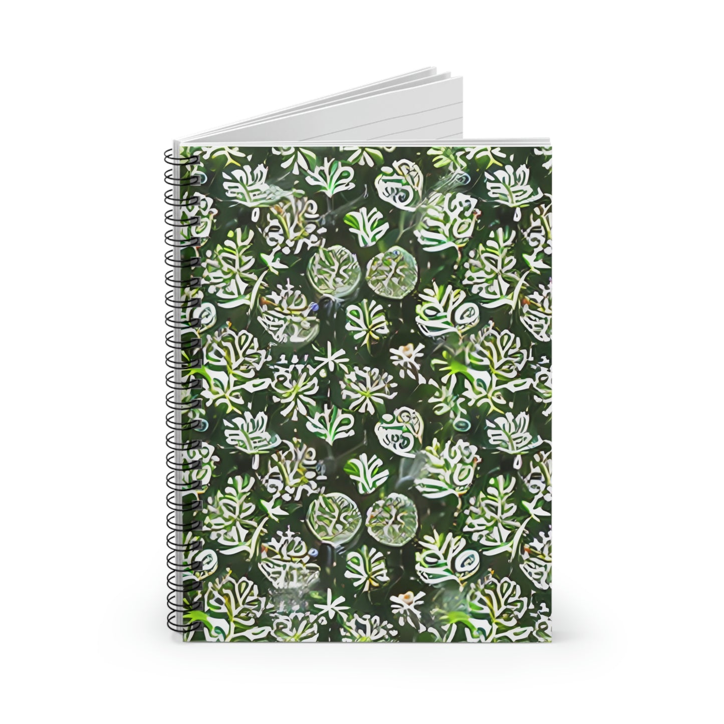 Green Leaf Spiral Notebook: Nature-Inspired Stationery