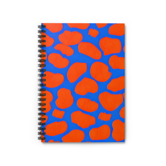 Vibrant Blue and Orange Pattern Spiral Notebook for Your Creative Needs