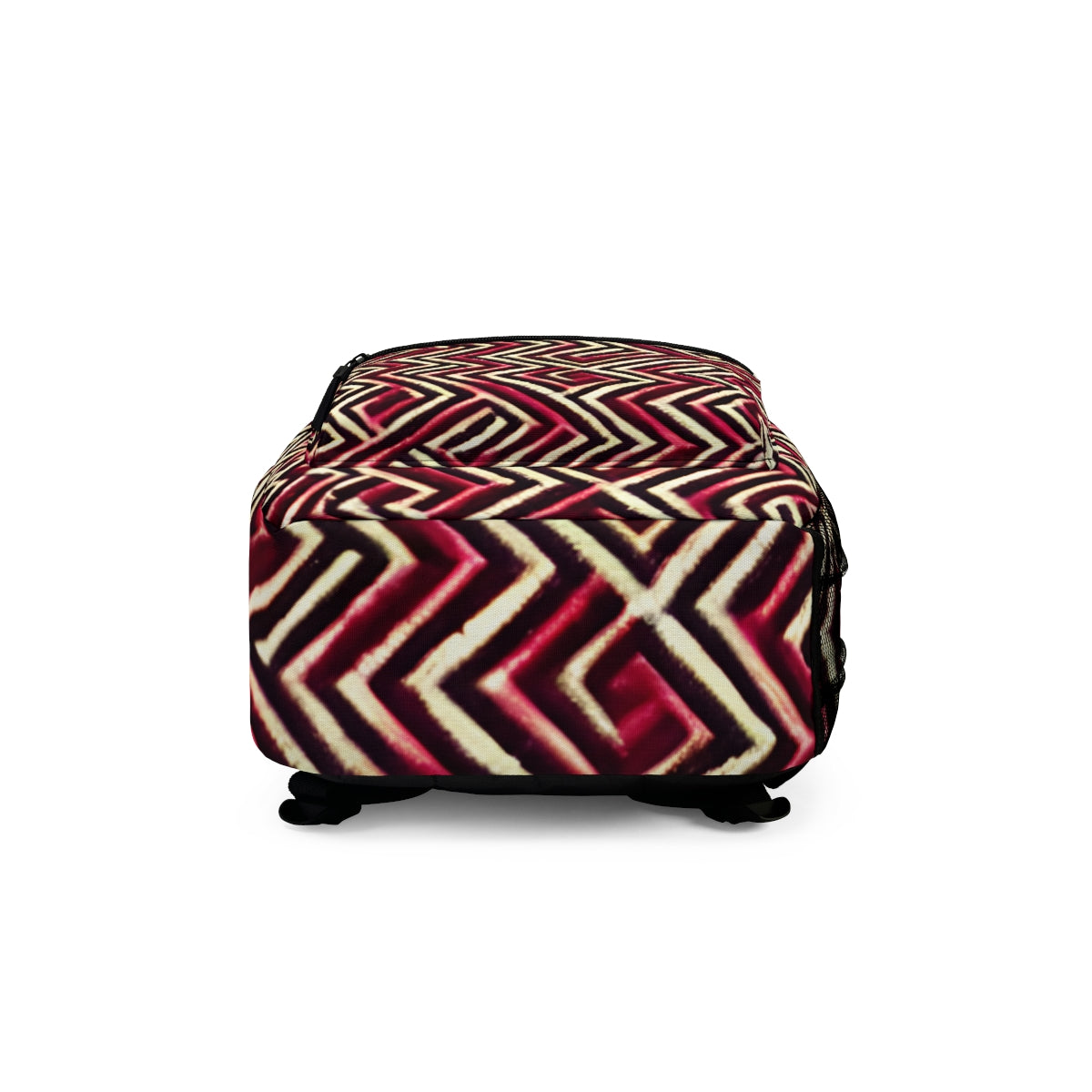 Bold Zigzag Backpack in Red and Black