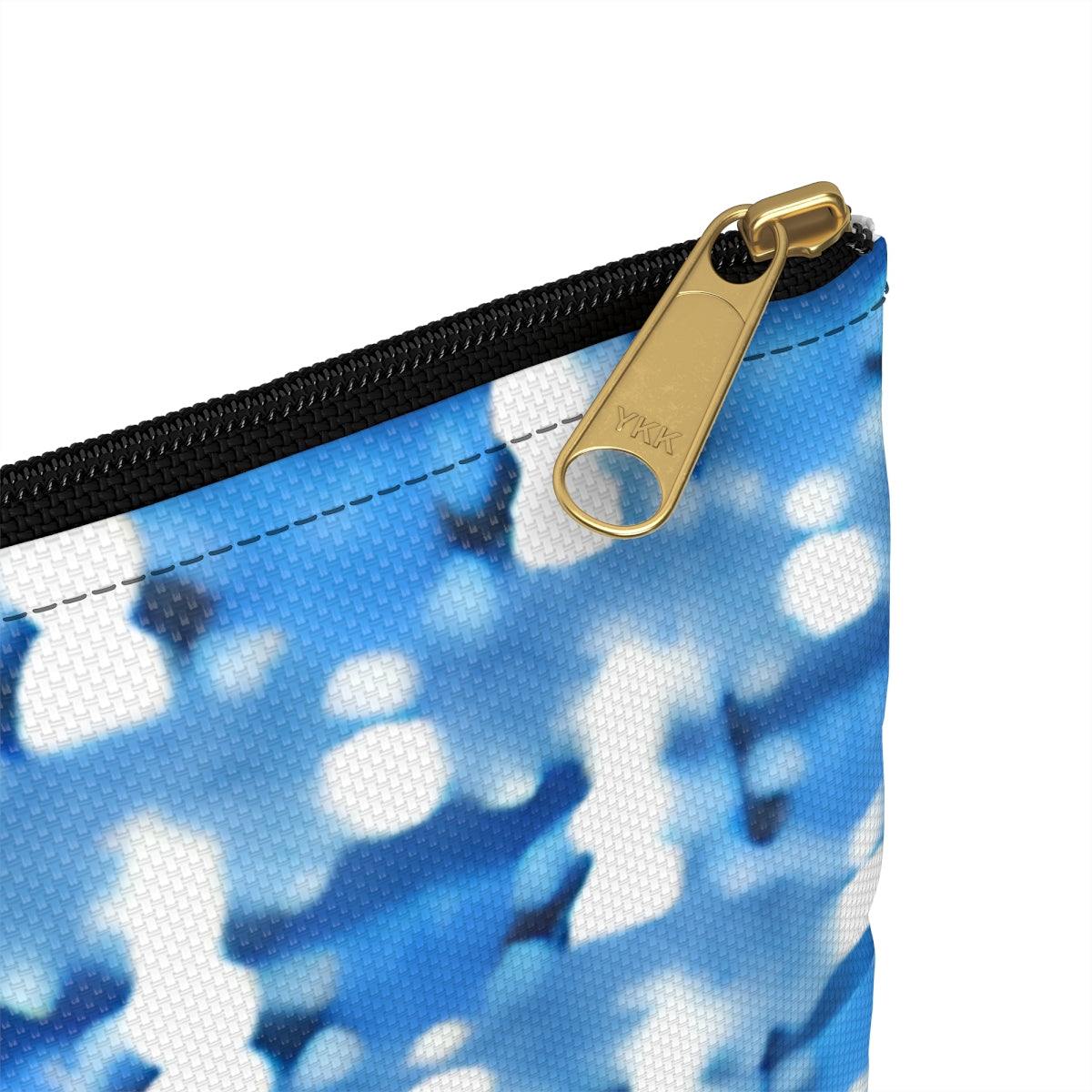 Stylish and Functional Blue & White Zipper Pouch