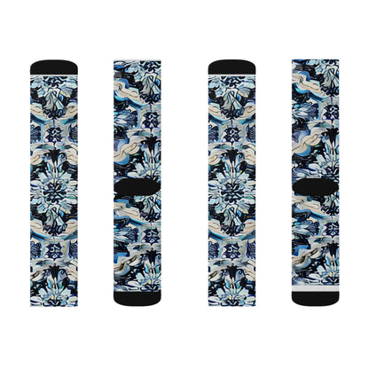 Blue & Black Camo Socks: Legwear That Stands Out