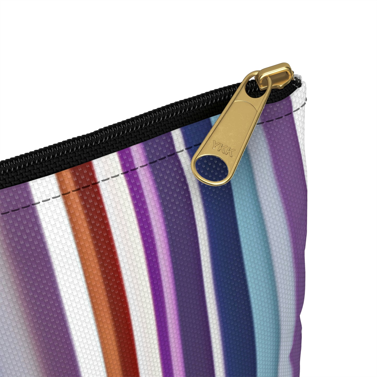 Rainbow Striped Cosmetic Case: Organize Your Beauty Essentials