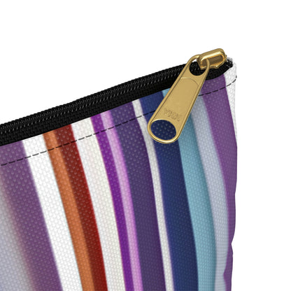 Rainbow Striped Cosmetic Case: Organize Your Beauty Essentials