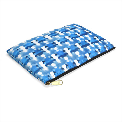 Stylish and Functional Blue & White Zipper Pouch