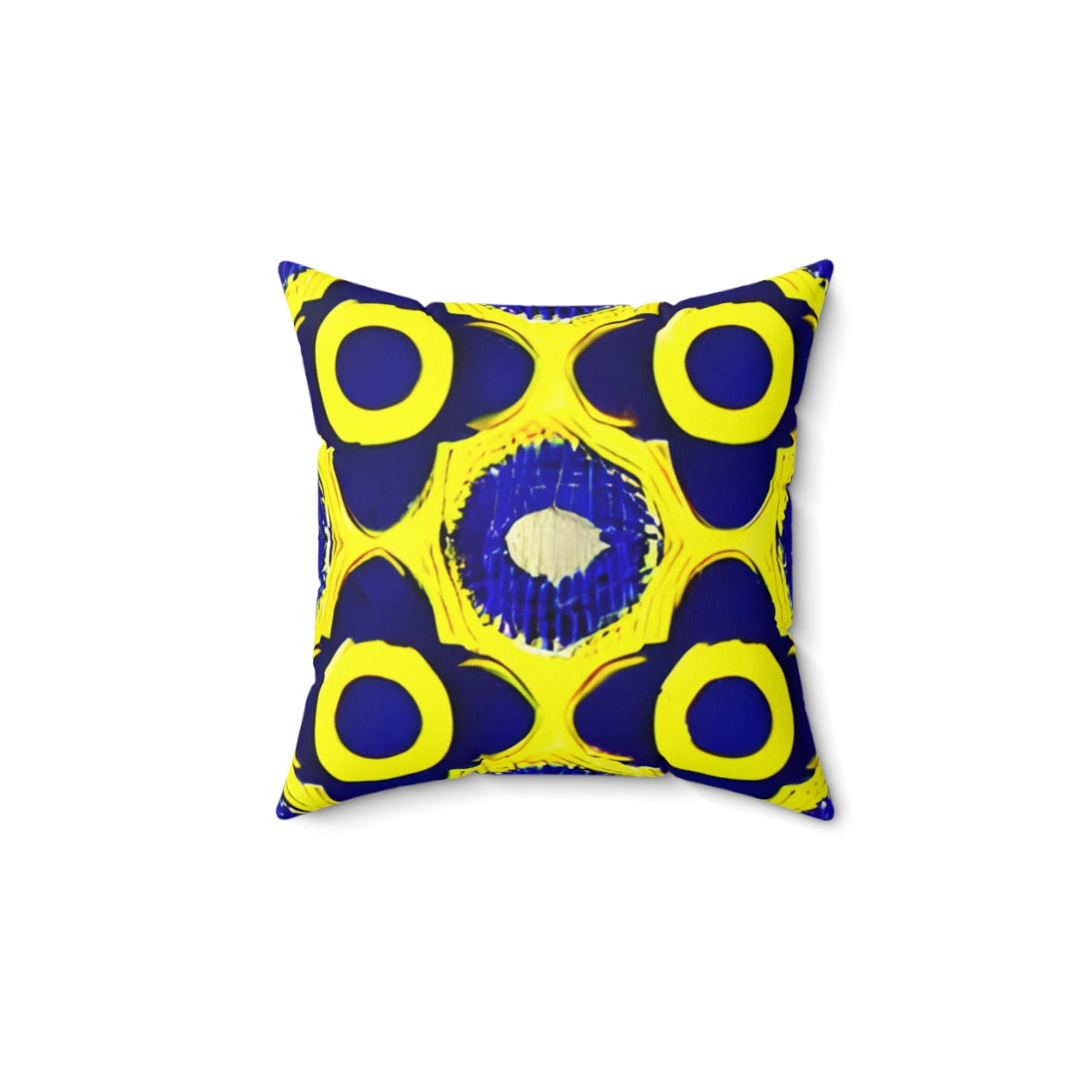 Abstract Yellow and Blue Pillow: Add Vibrancy to Your Space