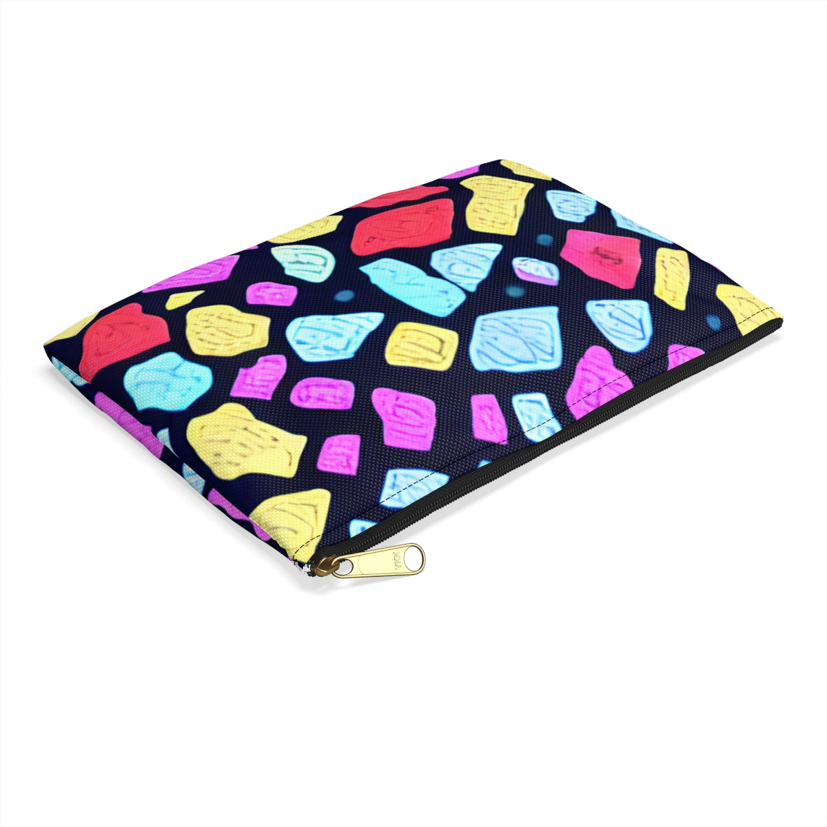 Sparkling Stones on a Vibrant Zipper Pouch - Make a Fashion Statement