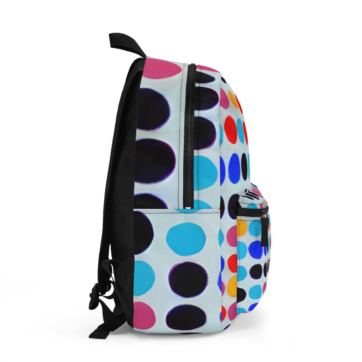 Playful Polka Dots: Colorful Backpack with a Bold Twist