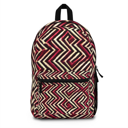 Bold Zigzag Backpack in Red and Black