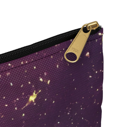 Starry Night makeup pouch - Red and purple galaxy design