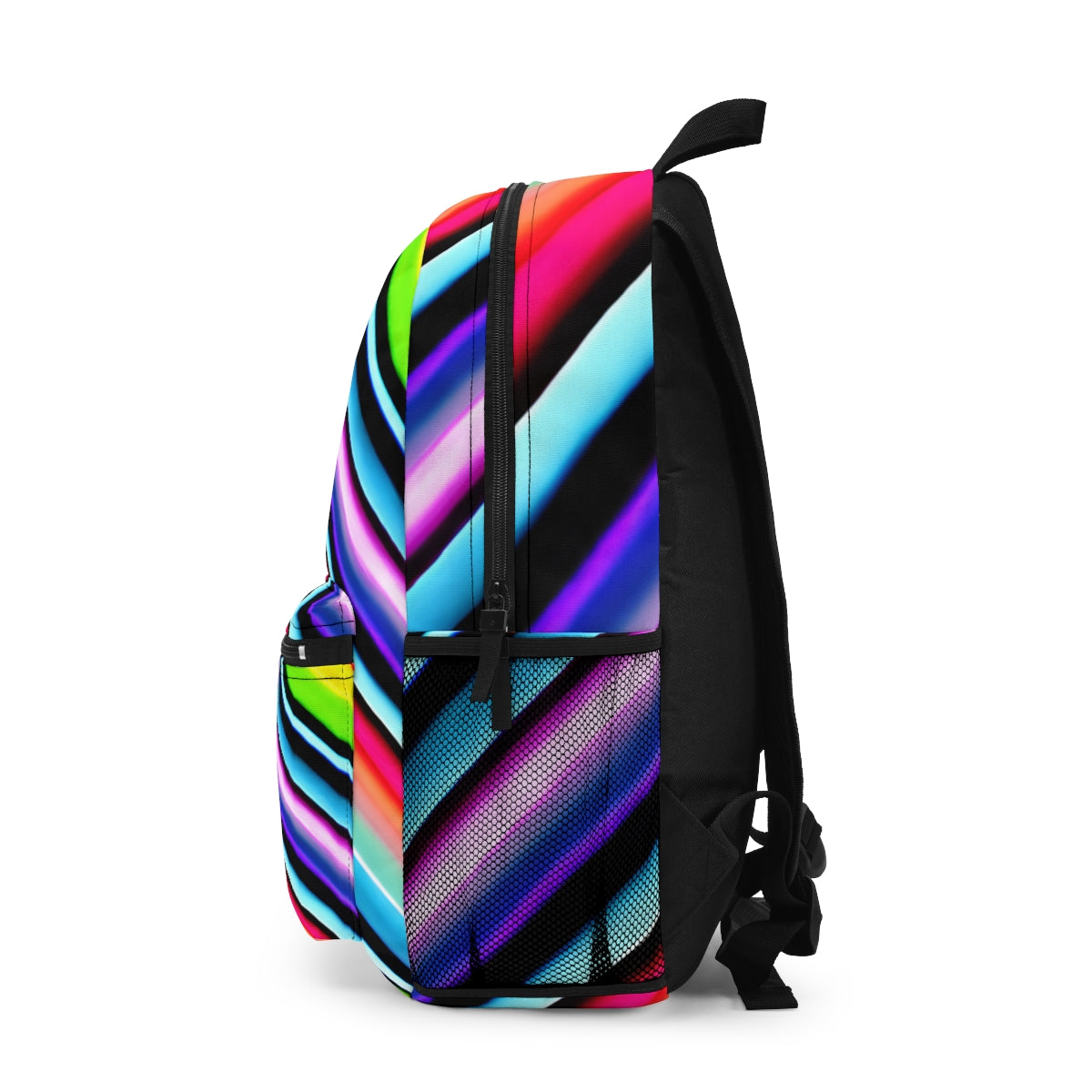 Striped Beauty: Vibrant Multicolored Backpack for Bold Style