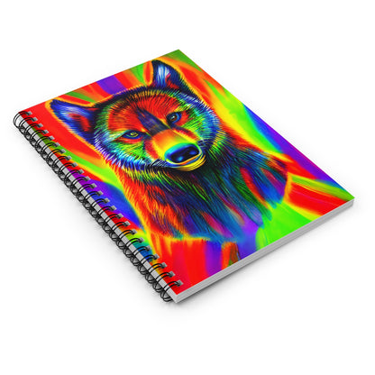 Wolf Image on Vibrant Spiral Notebook: Perfect for any Style!