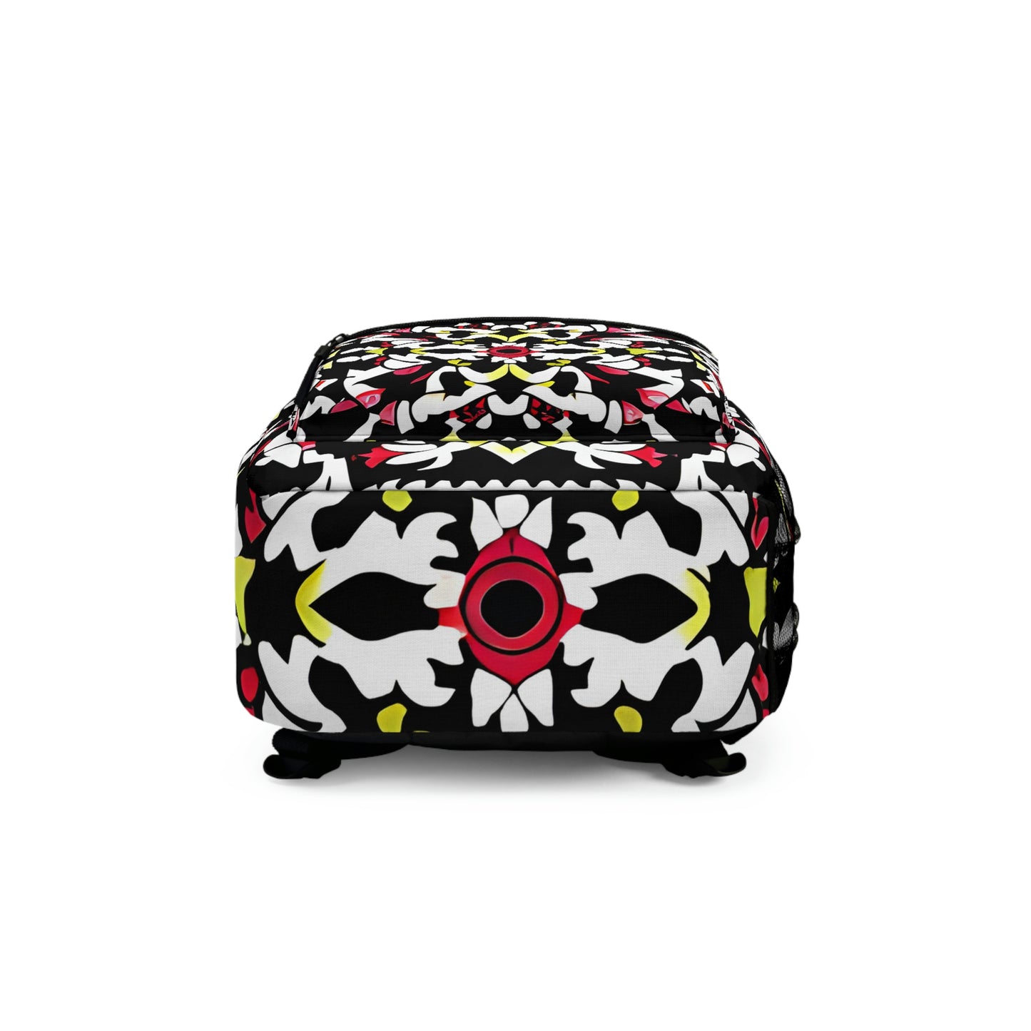 Monochrome Backpack with Vibrant Print