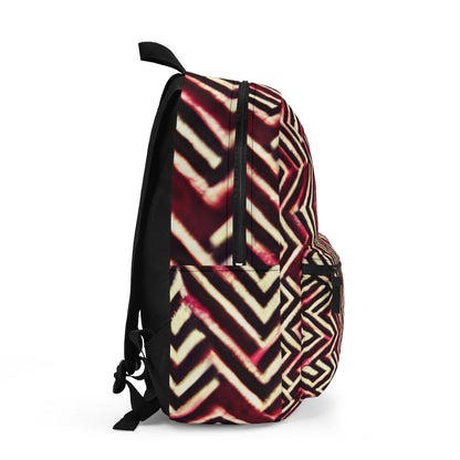 Bold Zigzag Backpack in Red and Black