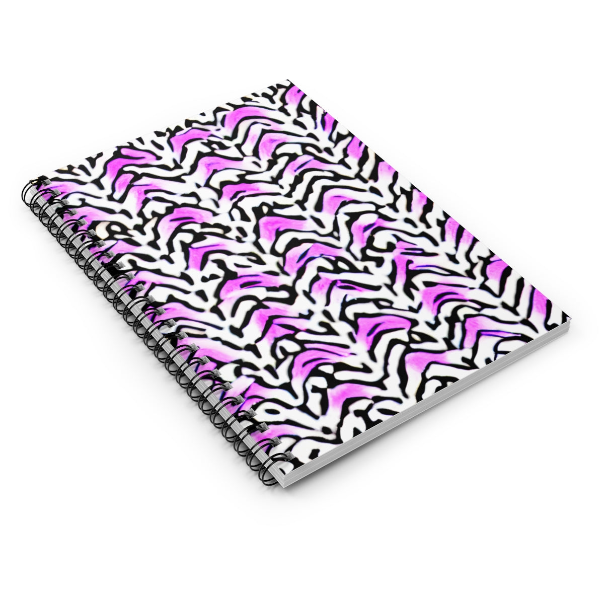 Zebra-Striped Pink & Black Notebook: Perfect for Any Stylish Note-Taker!