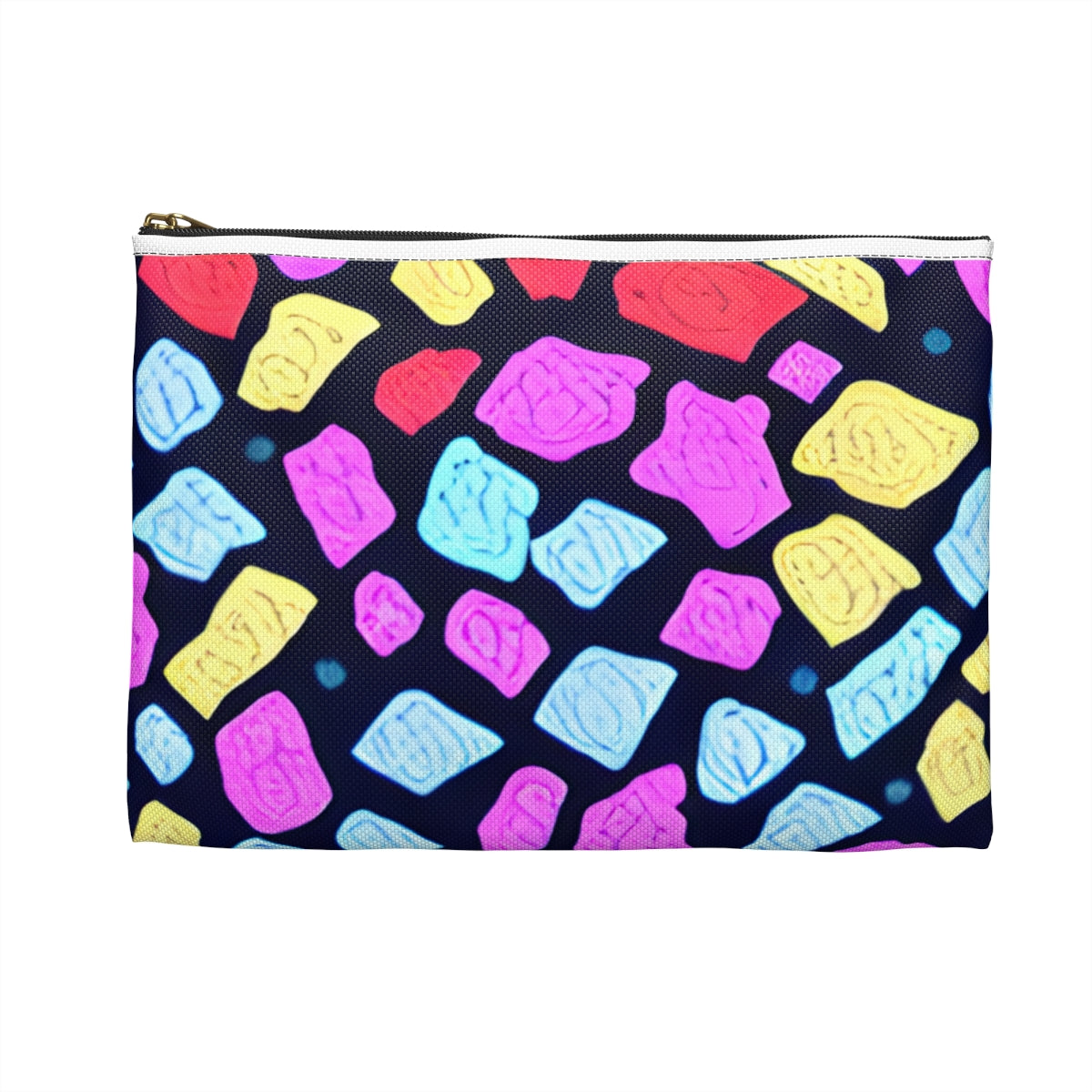 Sparkling Stones on a Vibrant Zipper Pouch - Make a Fashion Statement