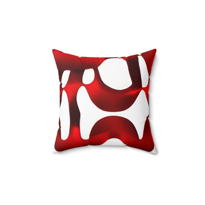 Bold Abstracted Red and White Pillow - Add a Pop of Color to Your Space