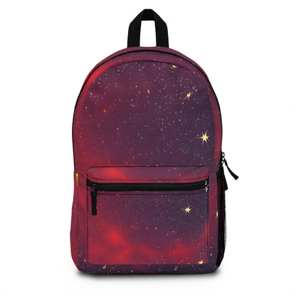 Galactic Backpack with Stunning Red & Purple Print