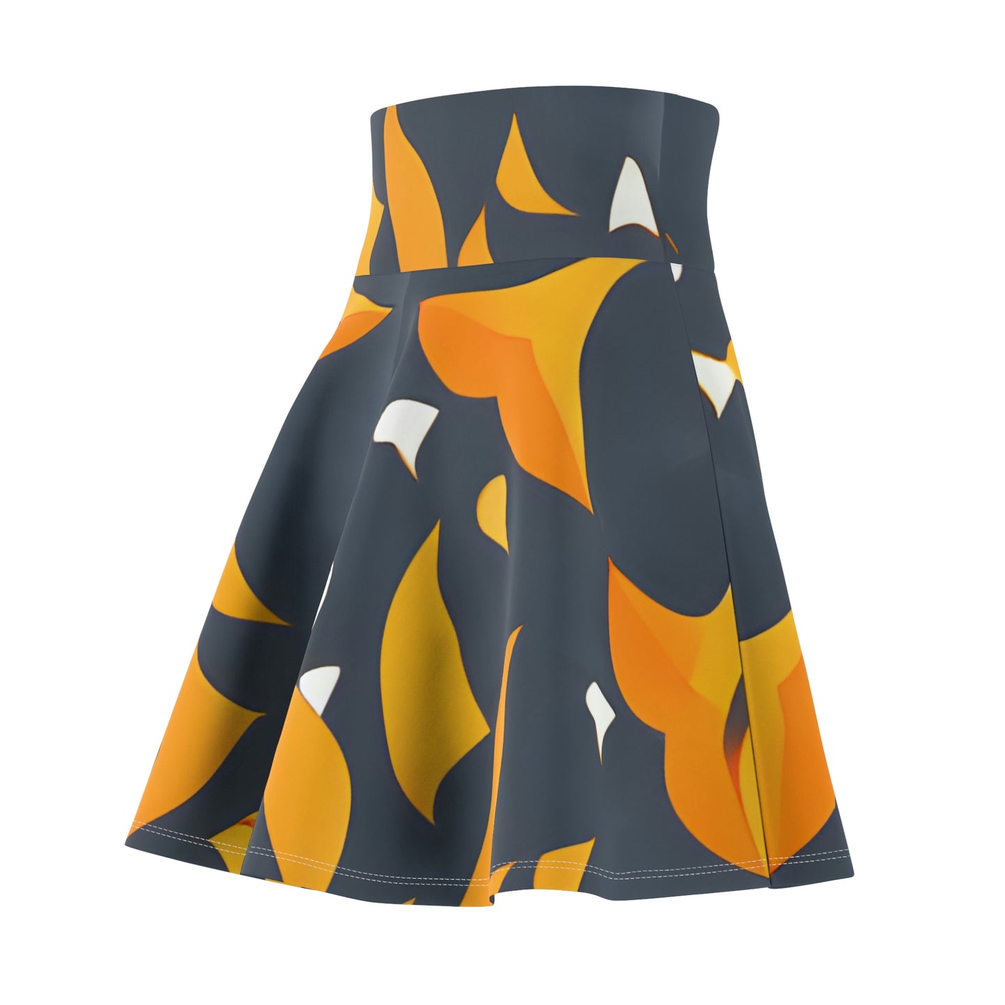 Fall for Fashion: The Must-Have Skater Skirt with Bright Leaf Print