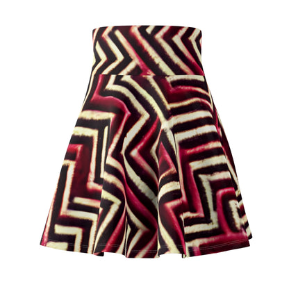 Bold Geometric Red & Black Skirt - Stand Out in Style!