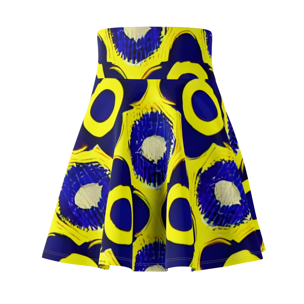 Circles and Sunshine: Yellow and Blue Skirt for Style and Fun