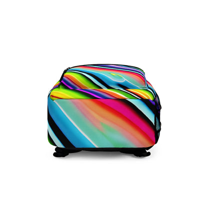 Striped Beauty: Vibrant Multicolored Backpack for Bold Style