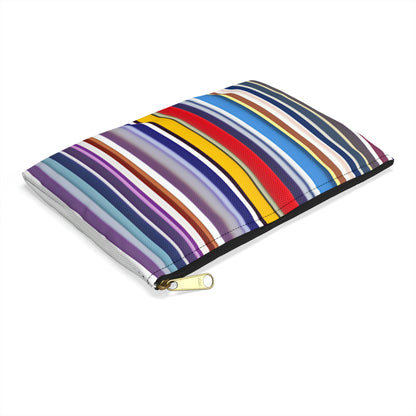 Rainbow Striped Cosmetic Case: Organize Your Beauty Essentials