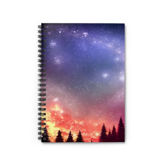 Starry Night Notebook: Tree-Filled Pages for Stellar Notes