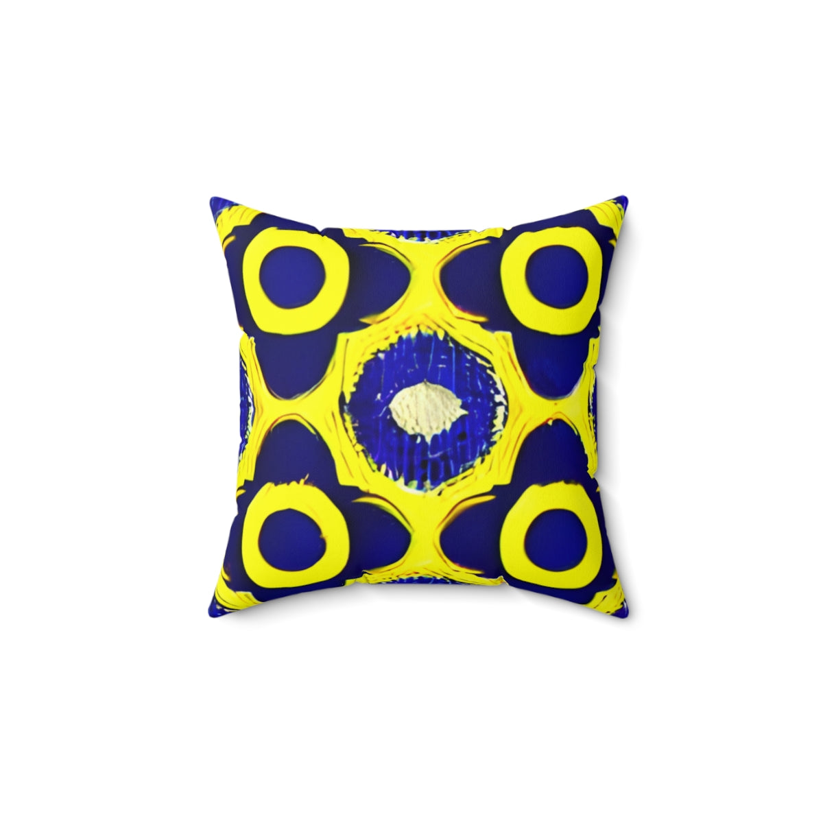 Abstract Yellow and Blue Pillow: Add Vibrancy to Your Space