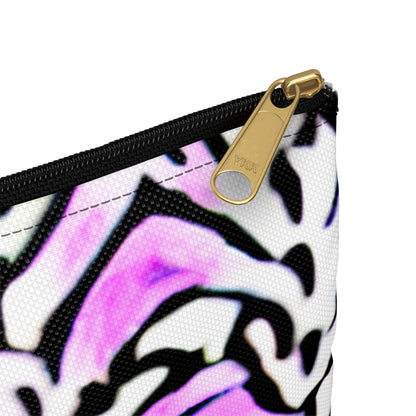 Purple and Black Zebra Print Cosmetic Bag - Bold and Stylish Storage