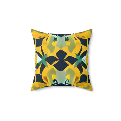 Bold, Abstract Yellow and Black Pillow - Unique Design