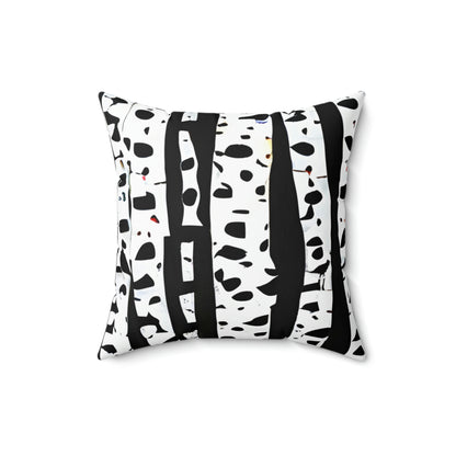 Nature-Inspired Birch Tree Pillow in Timeless Black & White