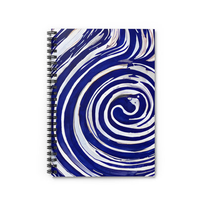 Blue & White Swirl Notebook: Spiral-Bound Design