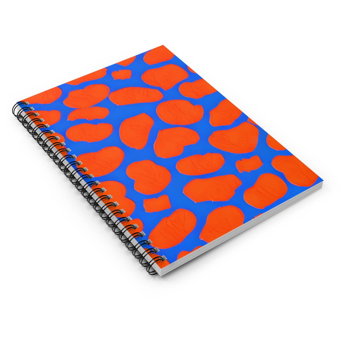 Vibrant Blue and Orange Pattern Spiral Notebook for Your Creative Needs