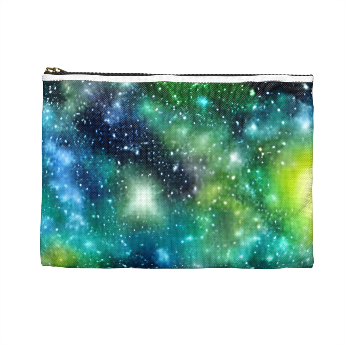 Galactic Blue & Green Pouch: Keep Your Accessories Organized