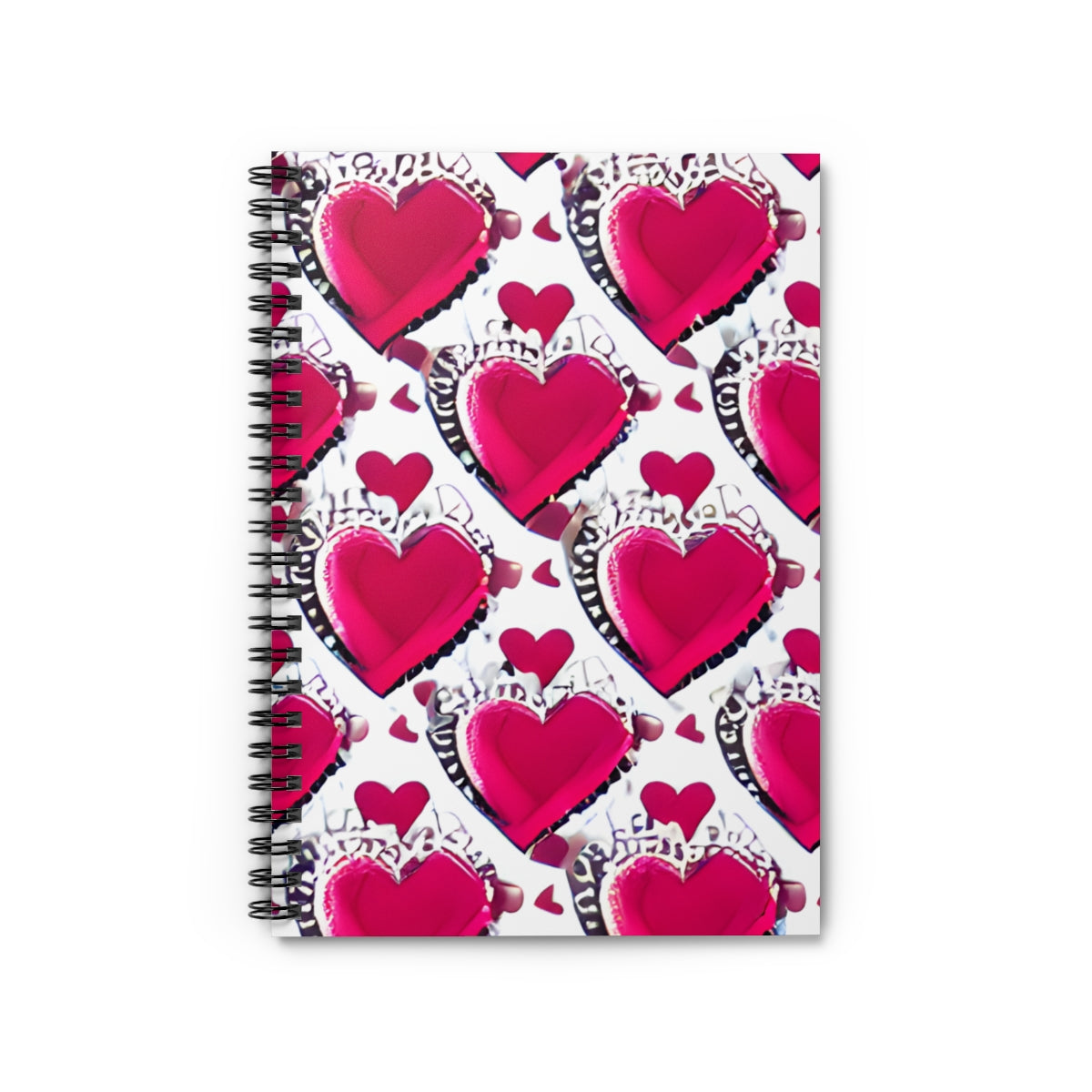 Heartfelt Notes: Spiral Notebook with Pink Hearts Design