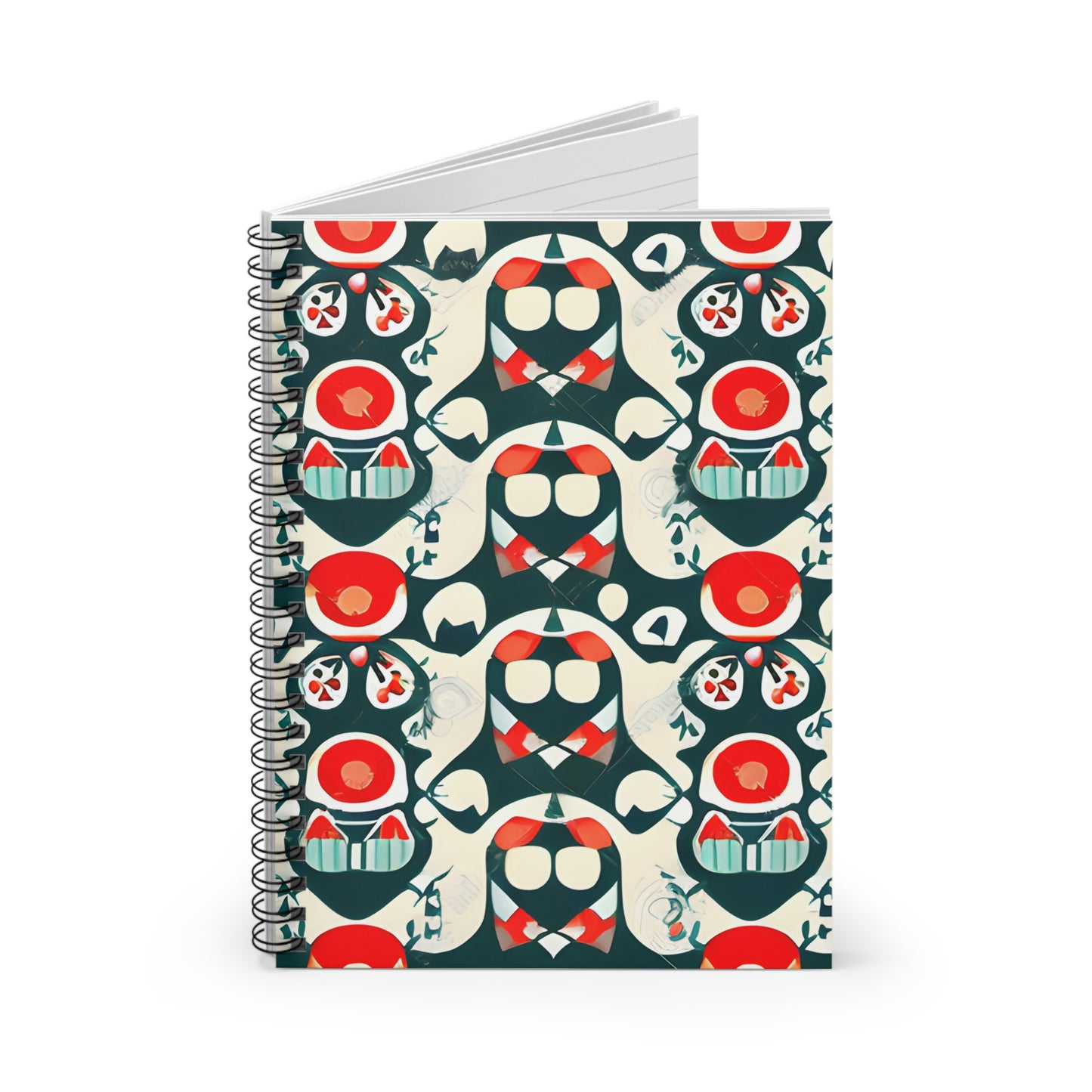 Revamp Your Note-Taking with this Red and Blue Patterned Spiral Notebook