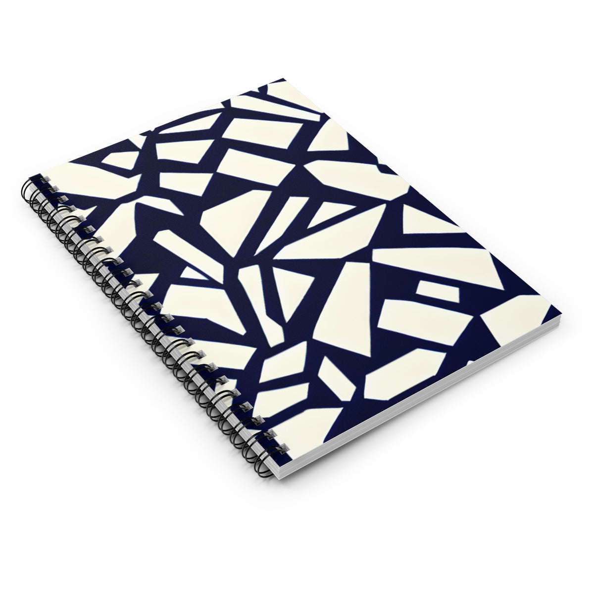 Get Organized with Our Stylish Black and White Geometric Spiral Notebook