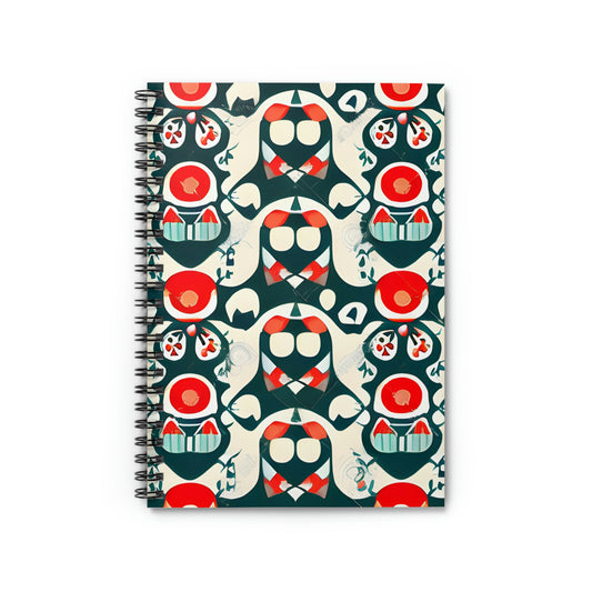 Revamp Your Note-Taking with this Red and Blue Patterned Spiral Notebook