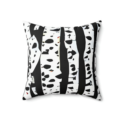 Nature-Inspired Birch Tree Pillow in Timeless Black & White