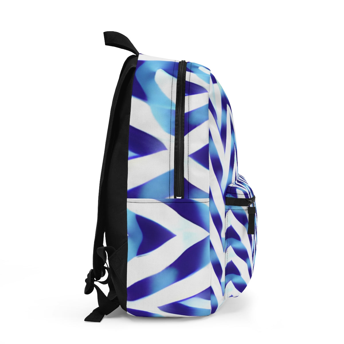 Step Up Your Style with the Blue and White Zigzag Backpack