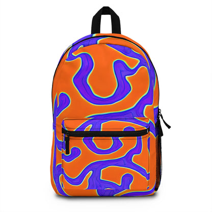 Swirling Orange and Blue Backpack: Perfect for Any Adventure!