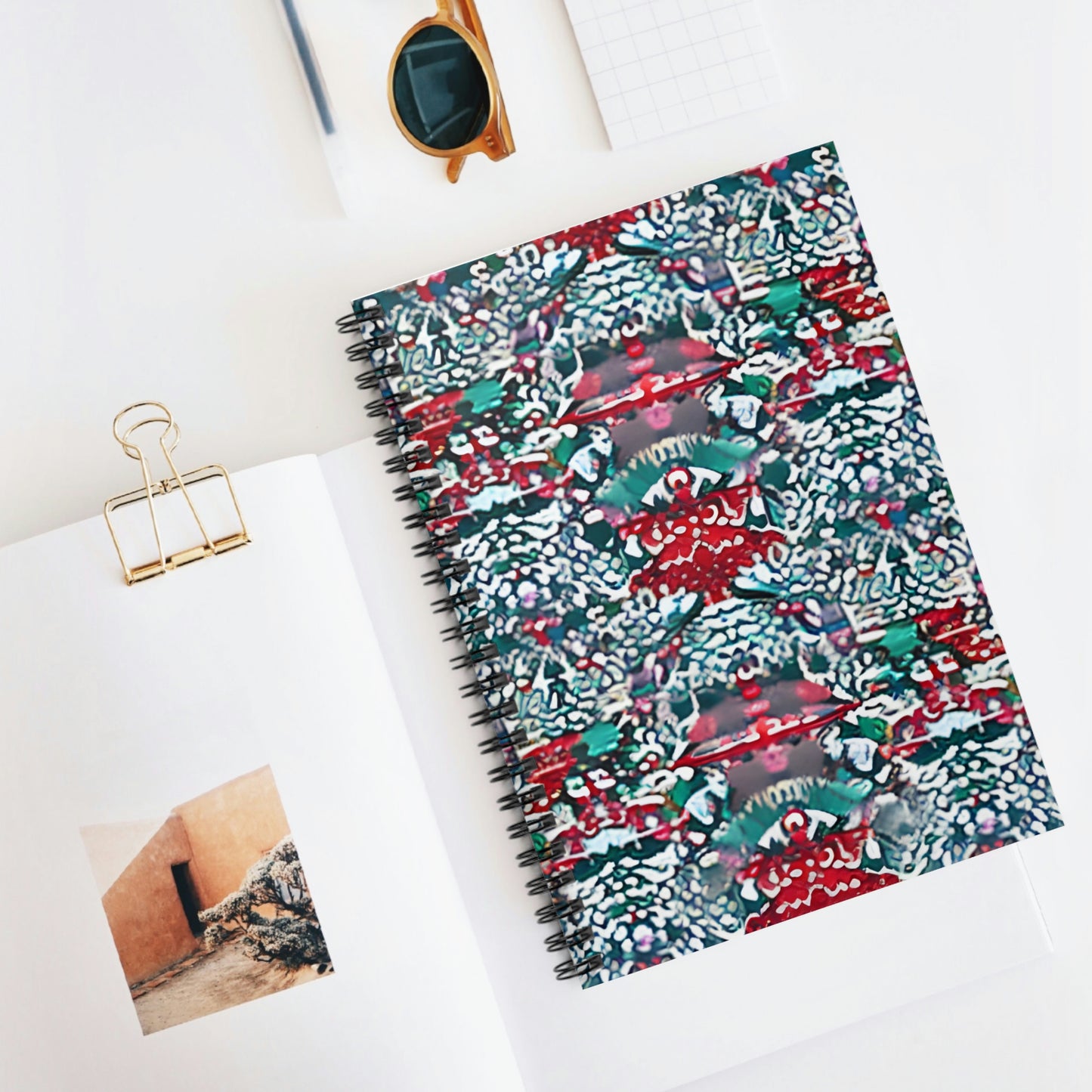 Colorful Spiral Notebook with Tri-Color Design