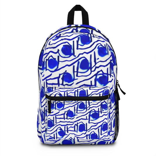 Versatile Blue & White Backpack for Any Occasion